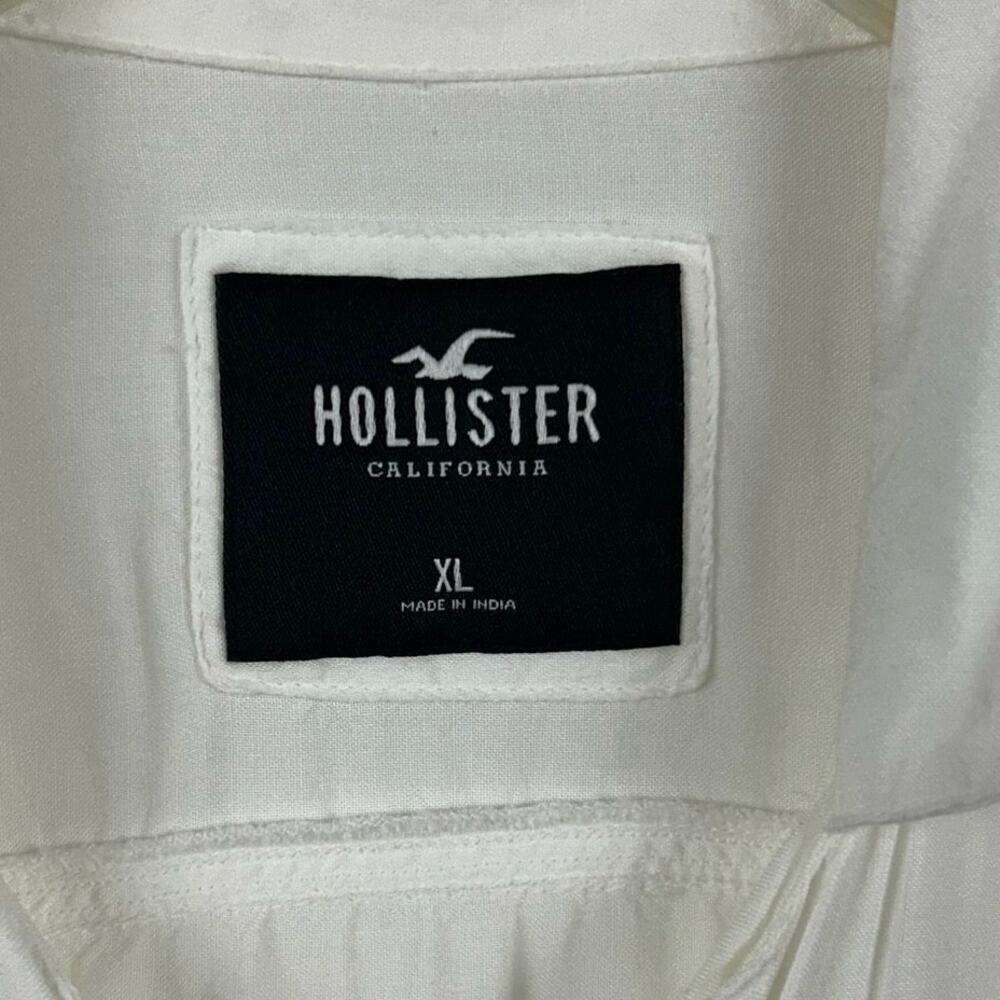 Hollister Floral Button Up Shirt Men XL Short Sleeve Beach Tropical - Picture 3 of 5